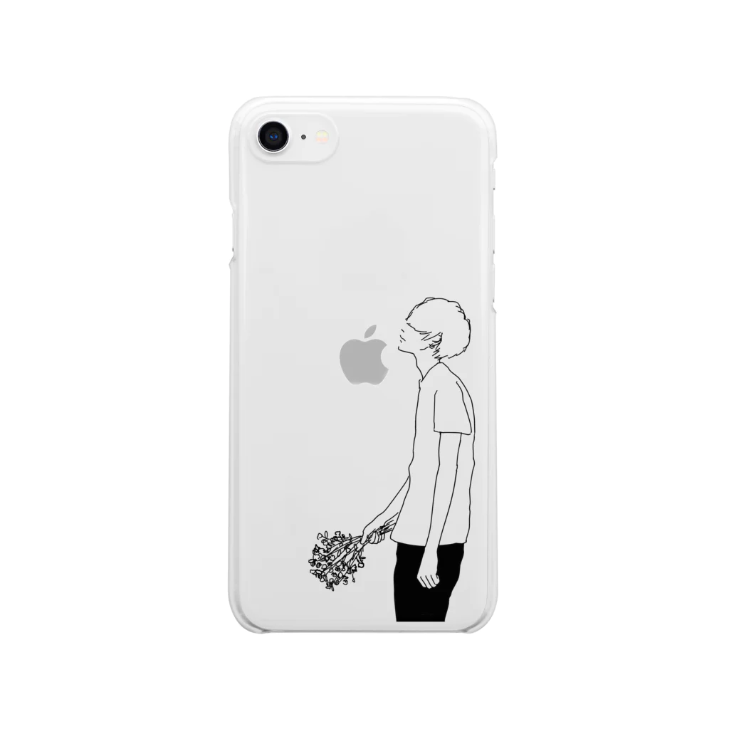 フロマージュ  ｜ イラストのドライフラワー Clear Smartphone Case