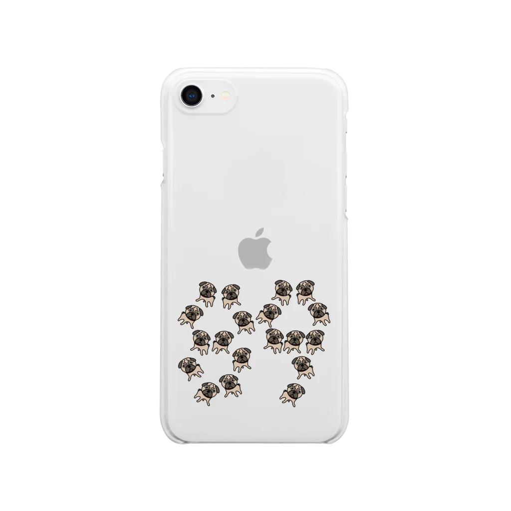 パグ PUG ぱぐ  OHMAI GALLERYのパグ文字89 グッズ Clear Smartphone Case
