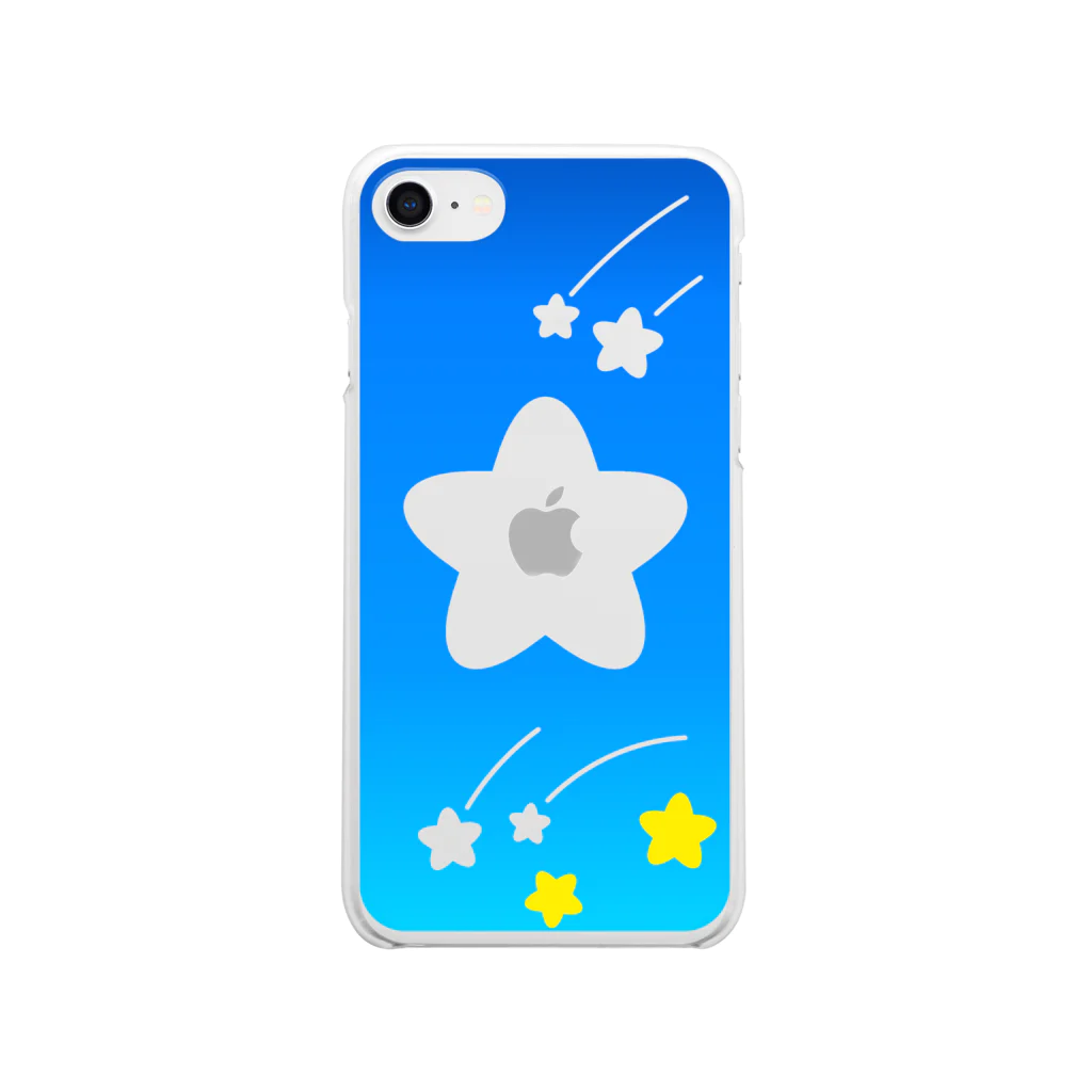 宙月屋（そらつきや）のナガレほし（スカイ）　iPhoneSE2用 Clear Smartphone Case