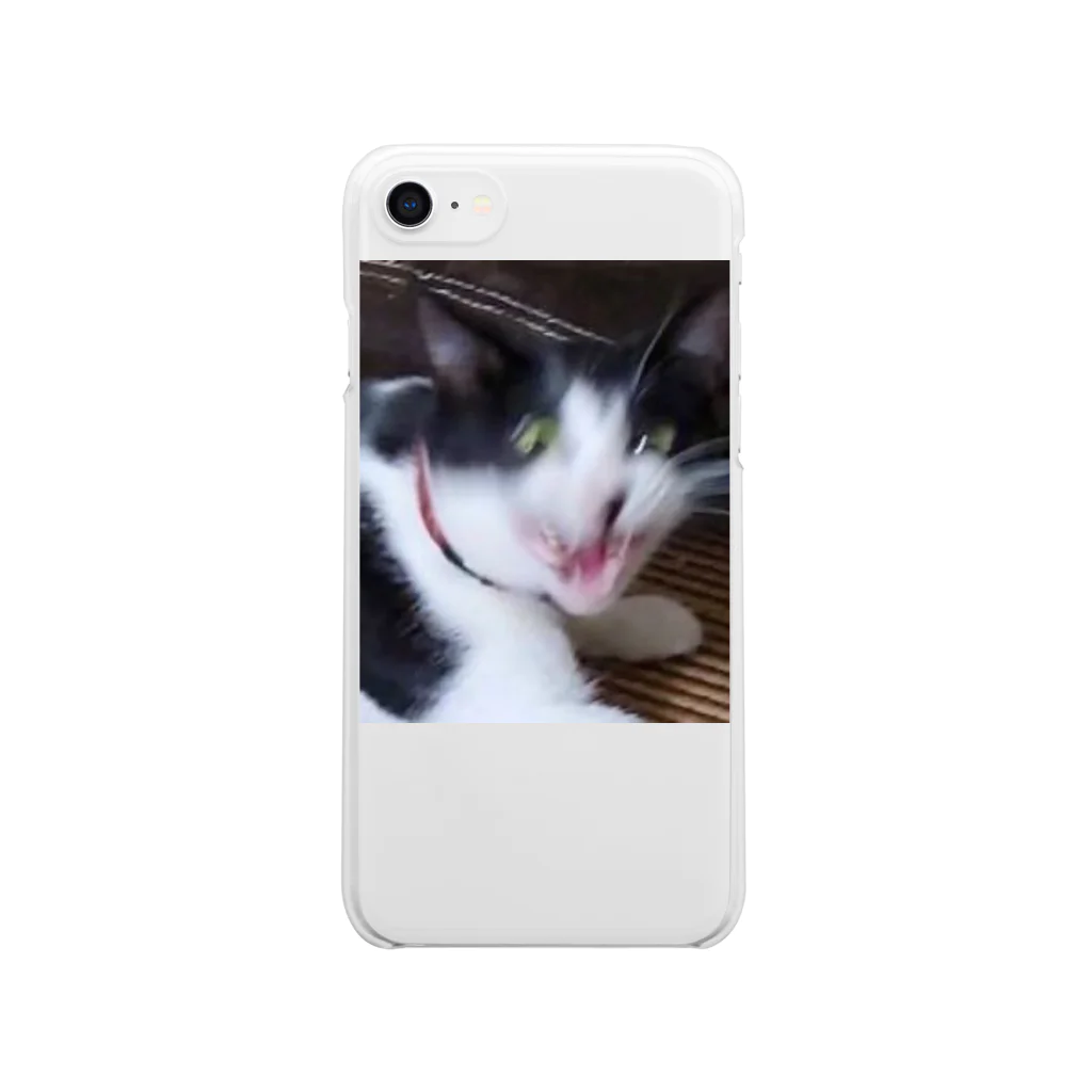 猫好きのご乱心ハチワレ猫 투명 스마트폰 케이스