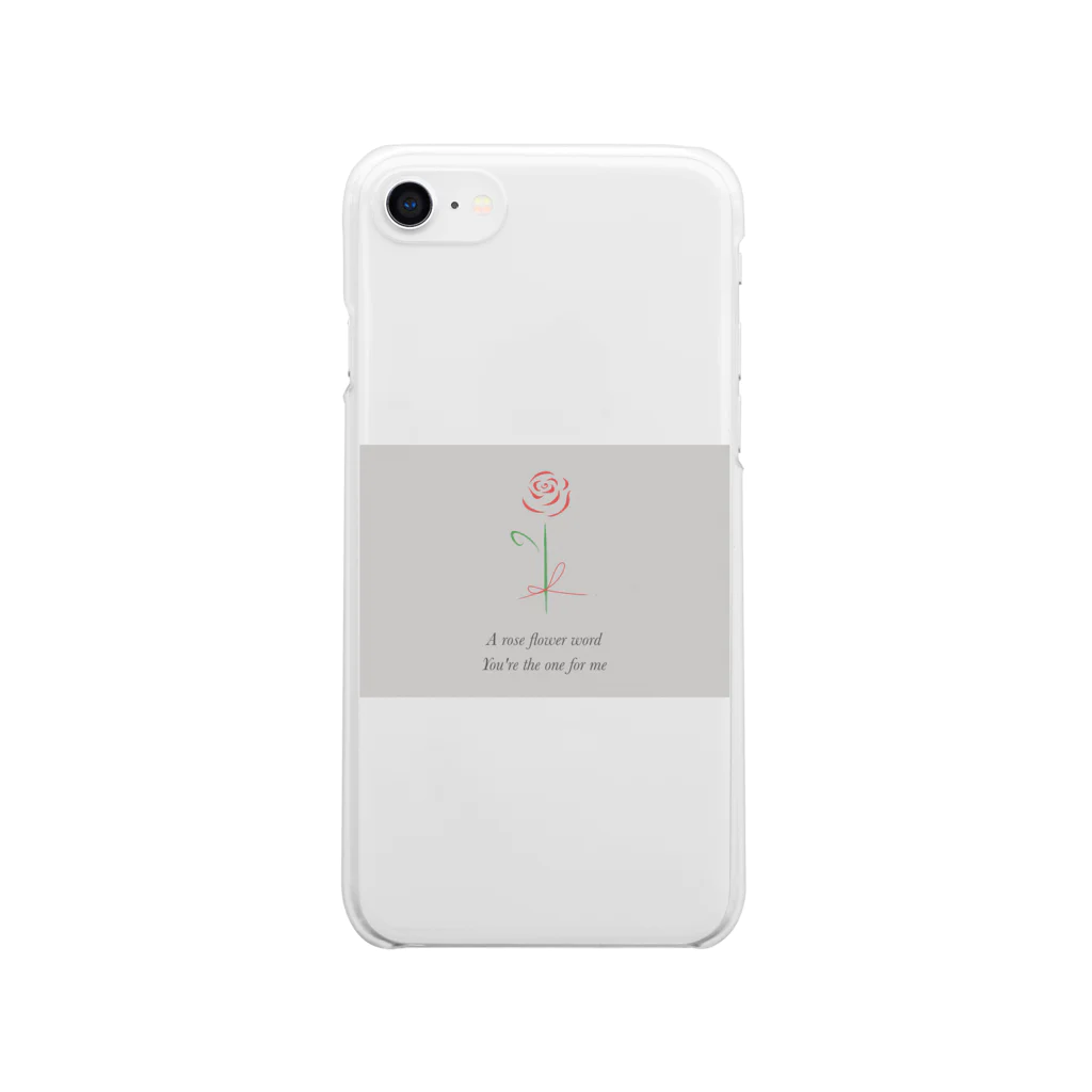 高田しおりの1輪の薔薇 Clear Smartphone Case