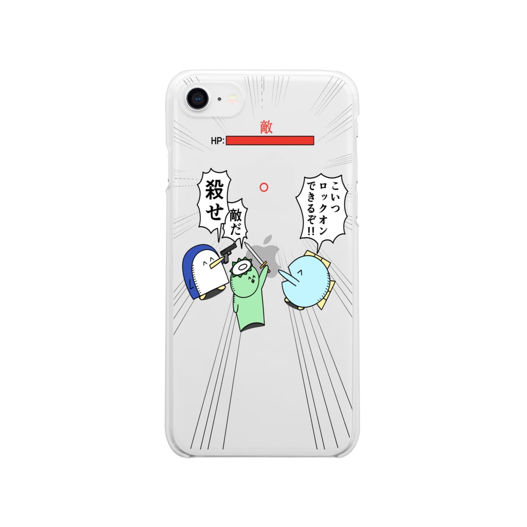 魚の4コマの敵だ！クリアスマホケース(iPhone6/7/8/など) Clear Smartphone Case