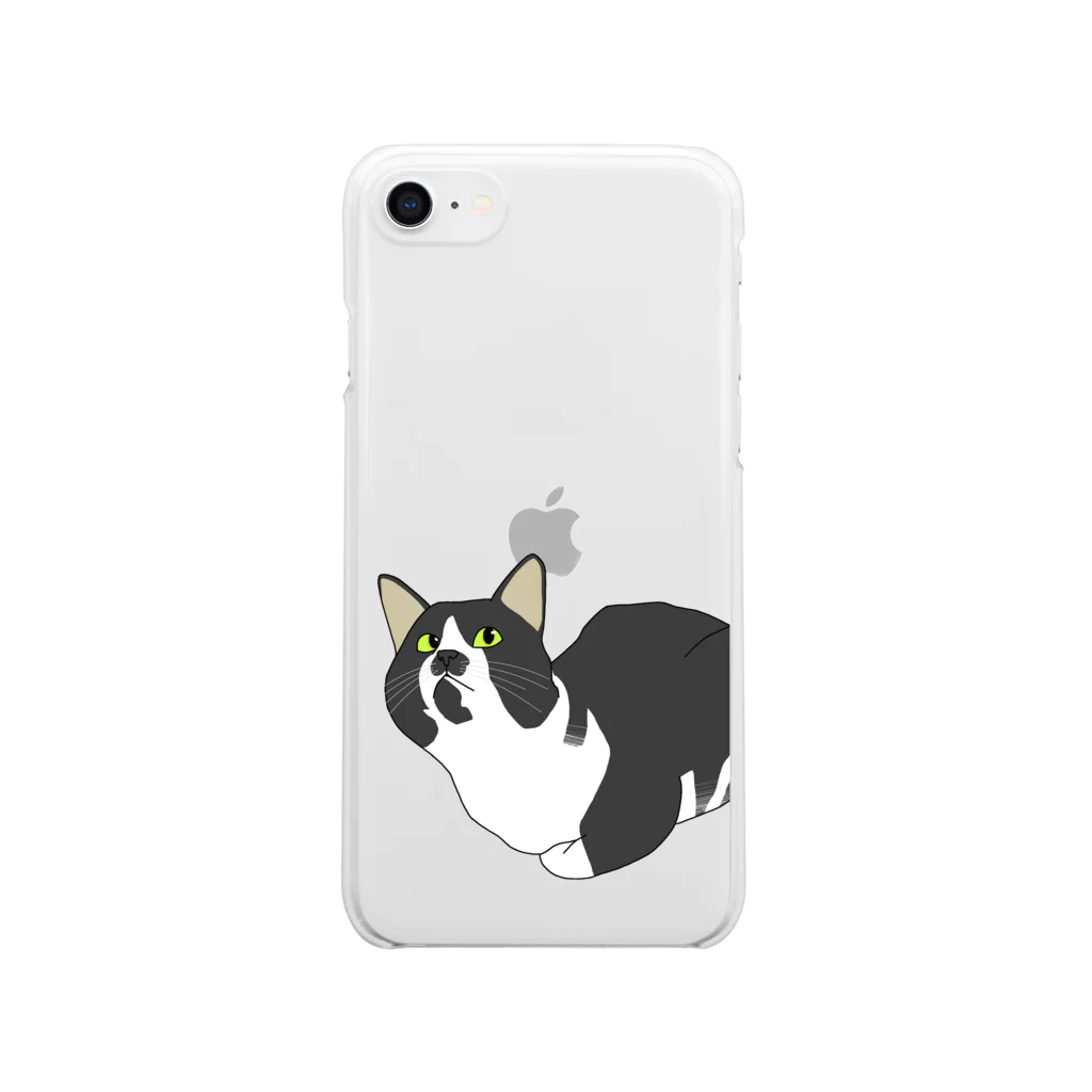 藤倉の白黒ねこ Clear Smartphone Case