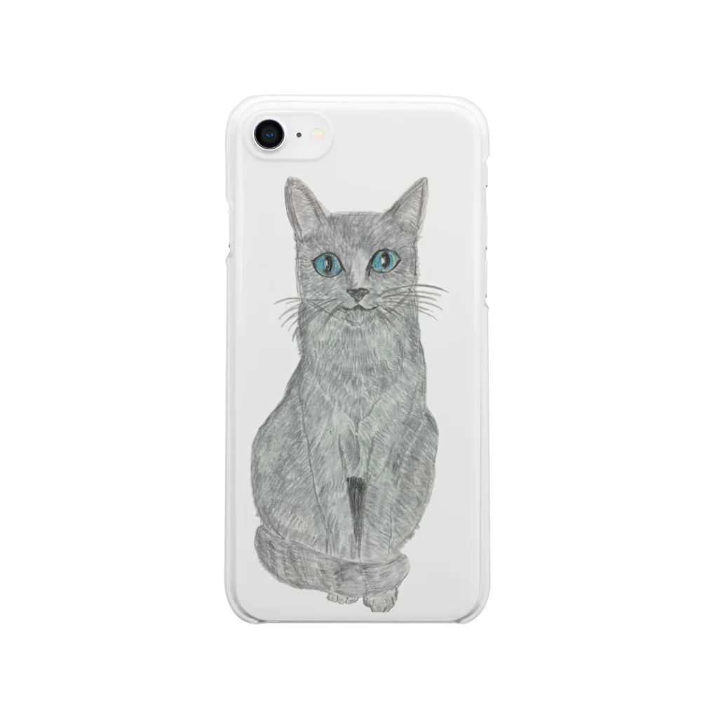 Coshi-Mild-Wildのロシアンブルーだにゃん😻 Clear Smartphone Case