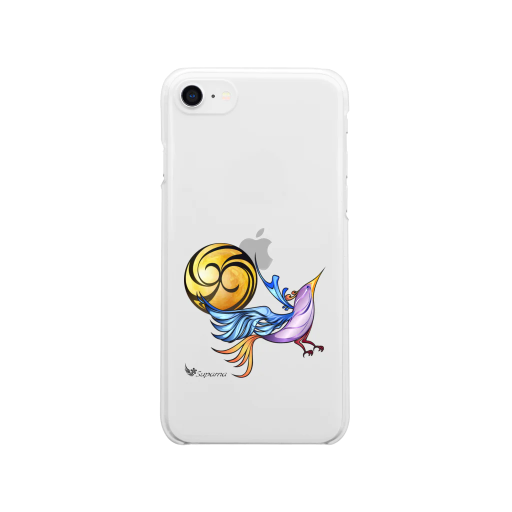 suparnaの月と鳥 Clear Smartphone Case