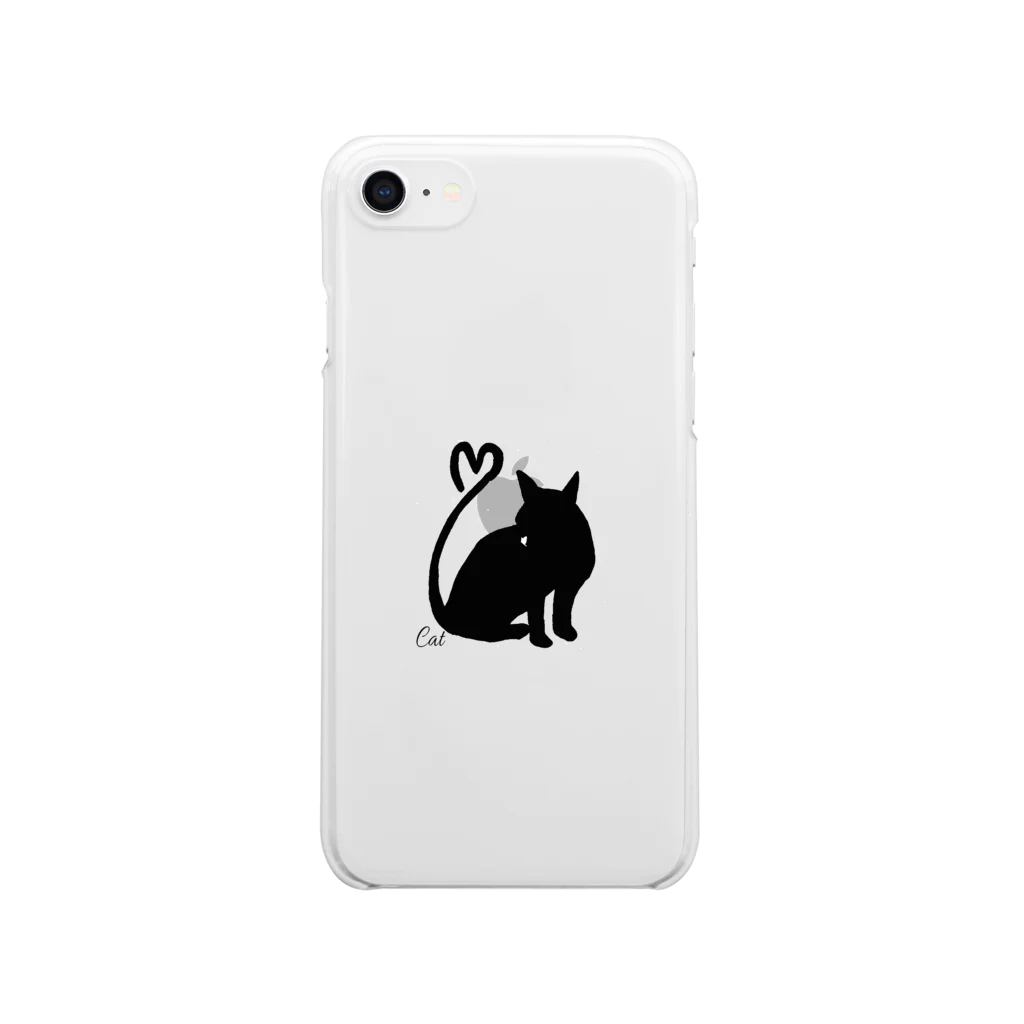 Catのネコ　ハート　 Clear Smartphone Case