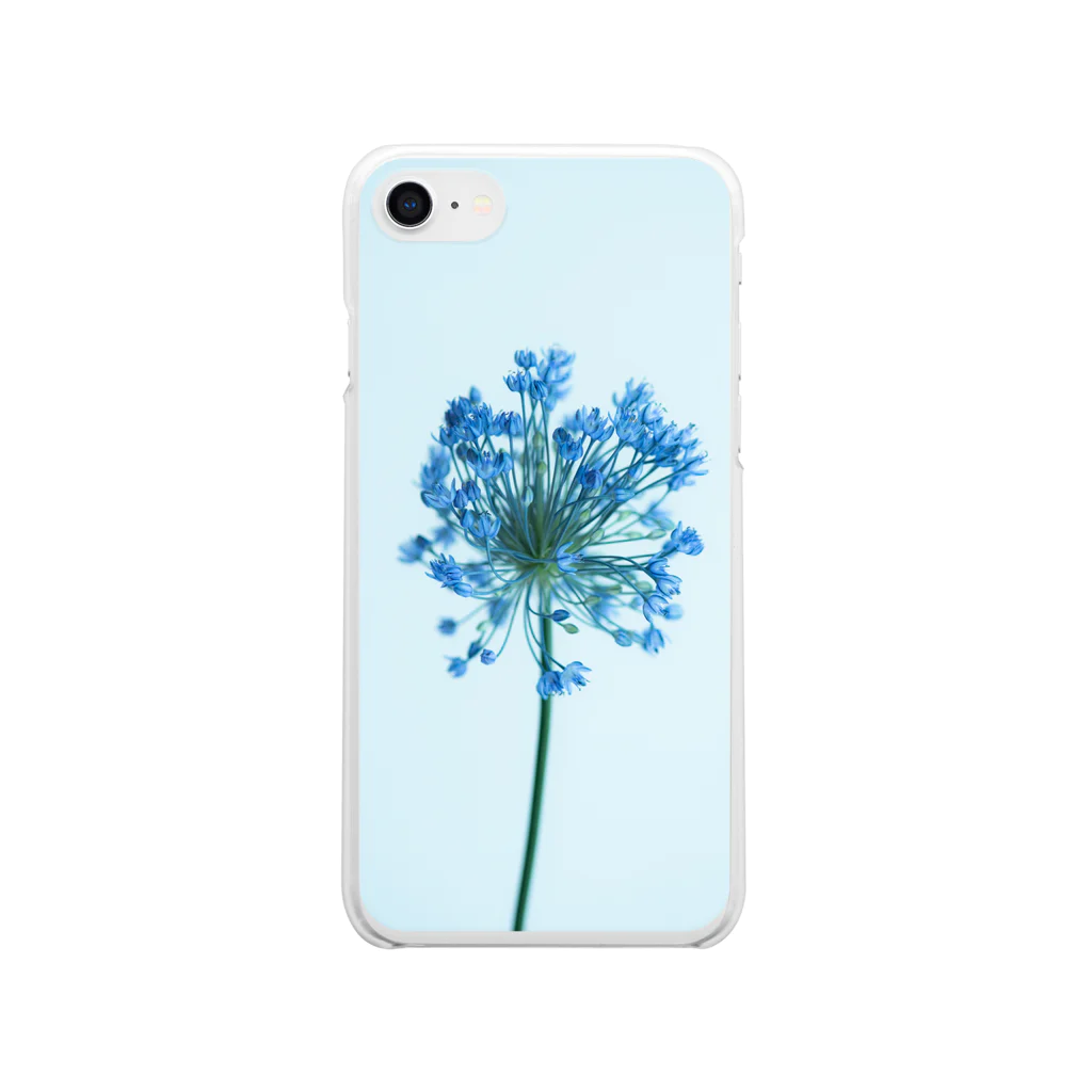 place flowerのBlue Perfume TEE Clear Smartphone Case