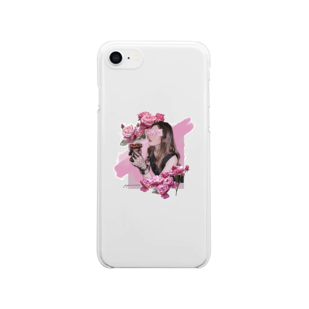 yuyu's shopの生意気rose Clear Smartphone Case