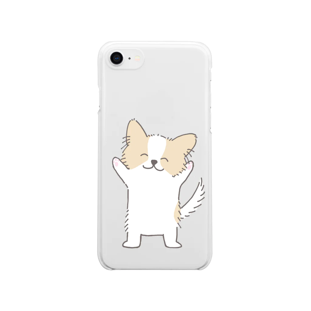 飴玉宝石箱のパピヨンのまいちゃん Clear Smartphone Case