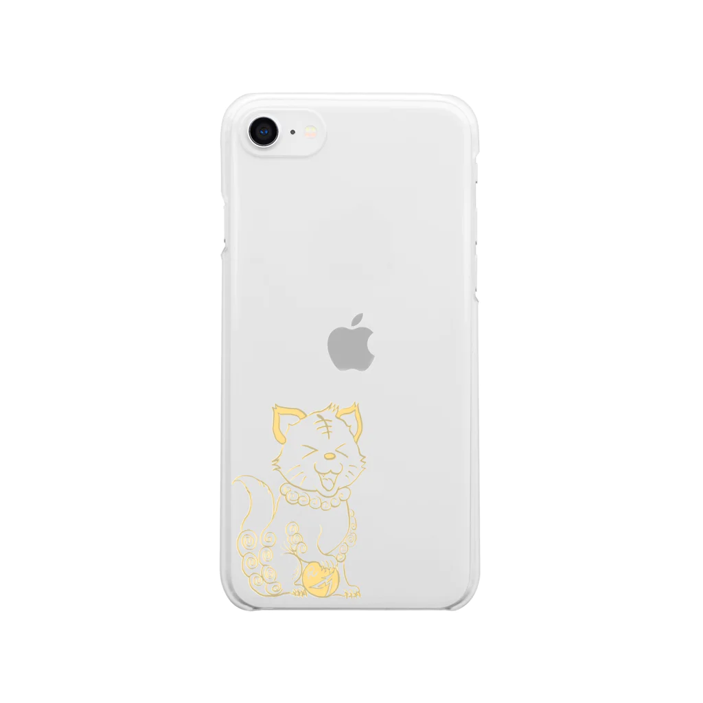 てるよしネットの狛猫ジパニャン Clear Smartphone Case