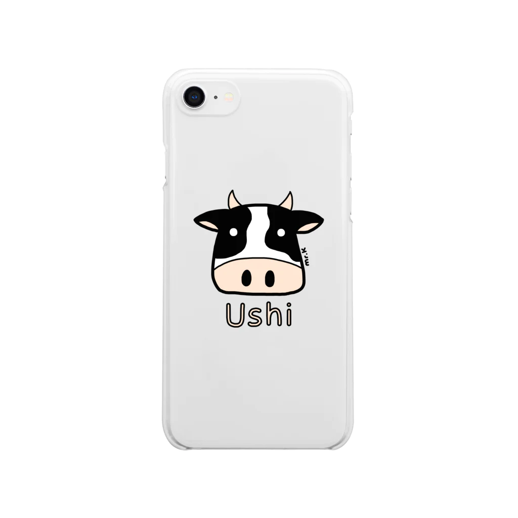 MrKShirtsのUshi (牛) 色デザイン Clear Smartphone Case