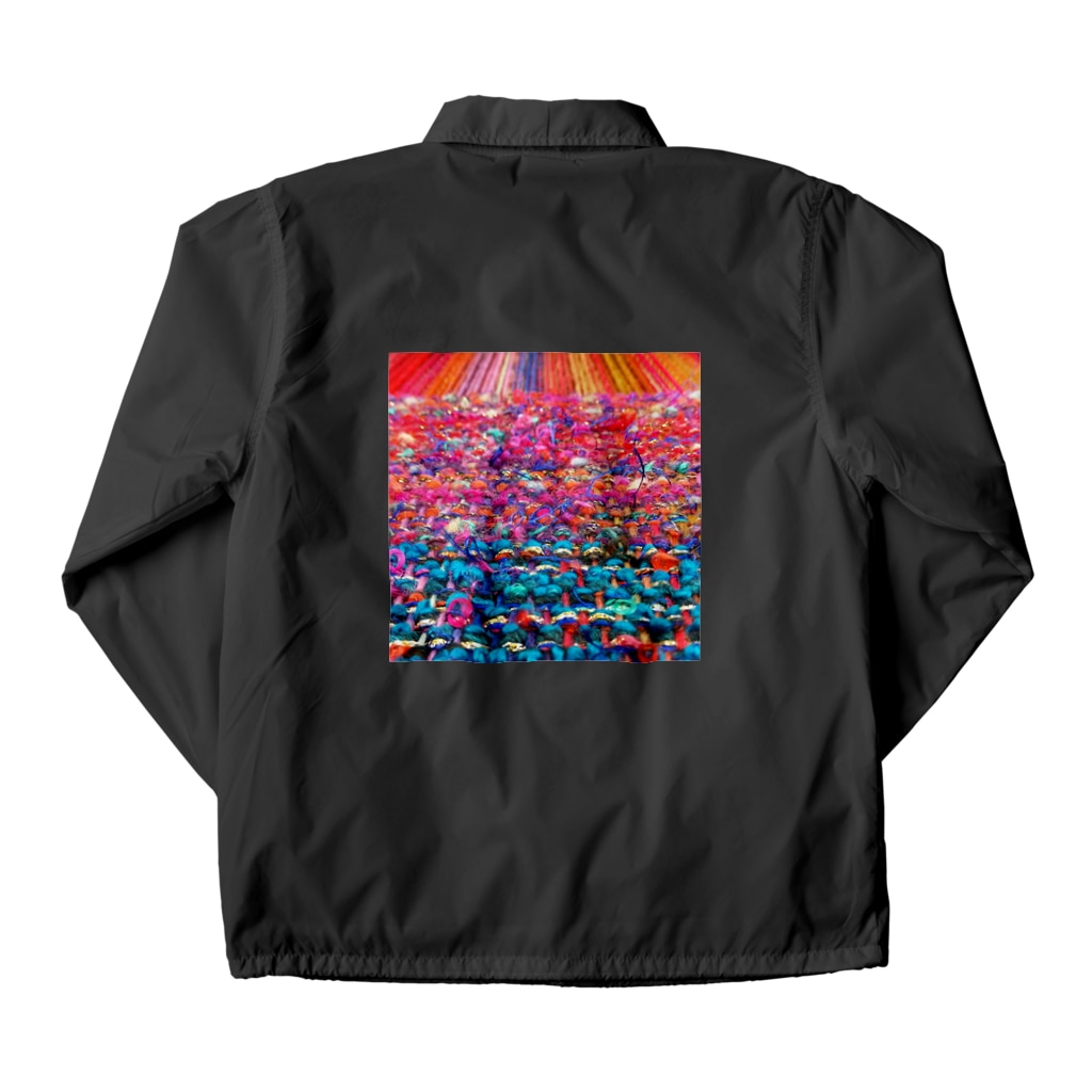 カヨラボ　スズリショップの珊瑚礁／カヨサトーTX Coach Jacket :back