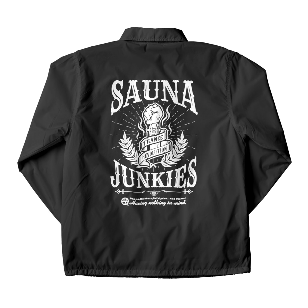SAUNA JUNKIES | サウナジャンキーズのTRANCE REVOLUTION（白プリント） Coach Jacket