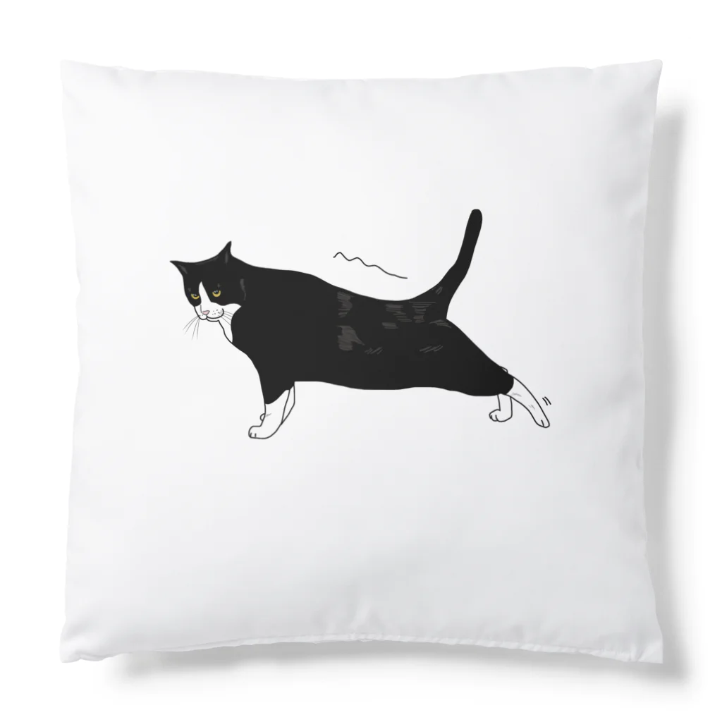 小鳥と映画館のお利口さんのハチワレちゃん Cushion