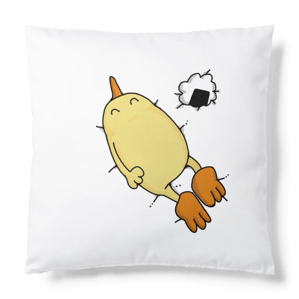 ぴょろりんちょ🐤のぴよがクッションの上で寝てる Cushion