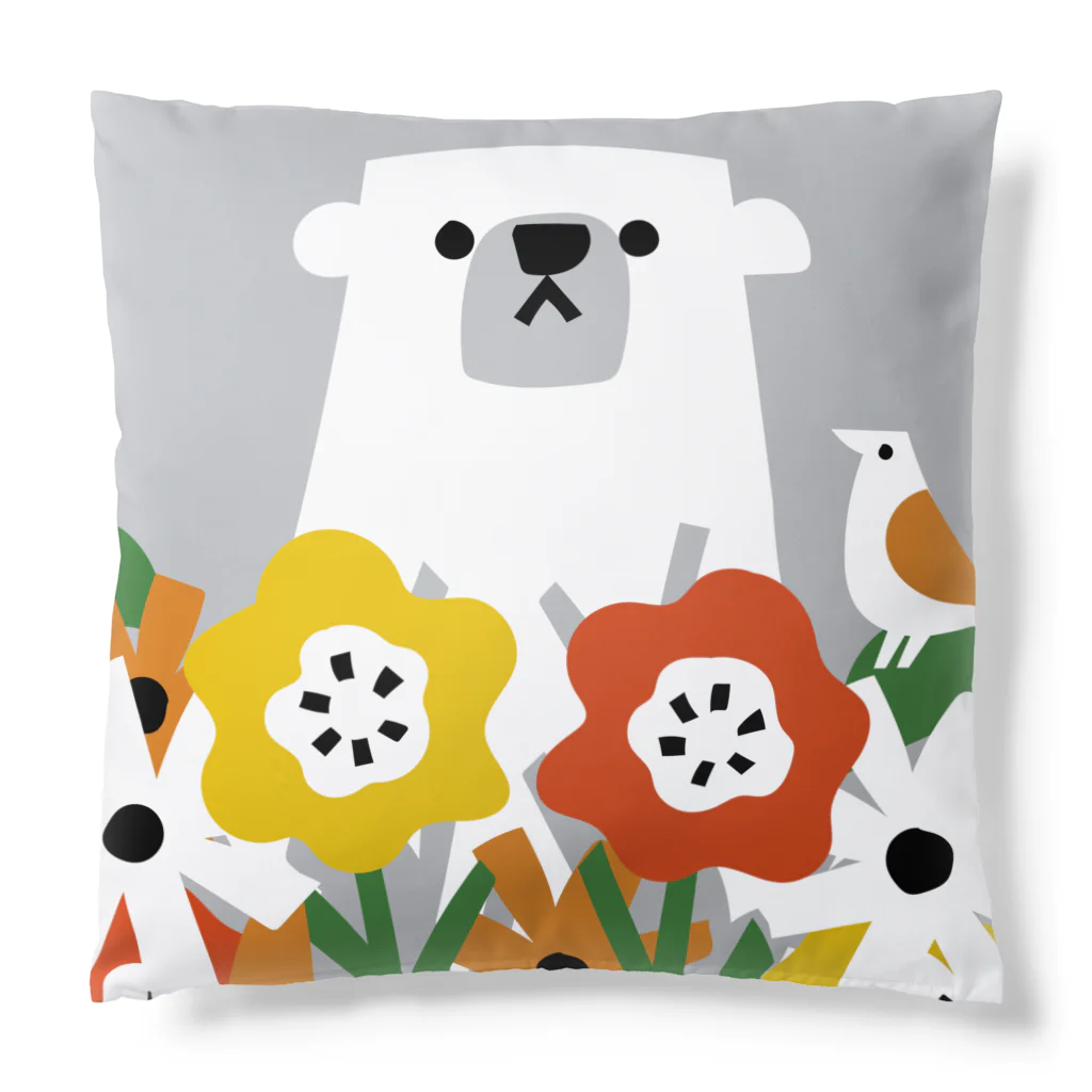 サタケシュンスケ｜イラストレーターのPlants and Polorbear Cushion