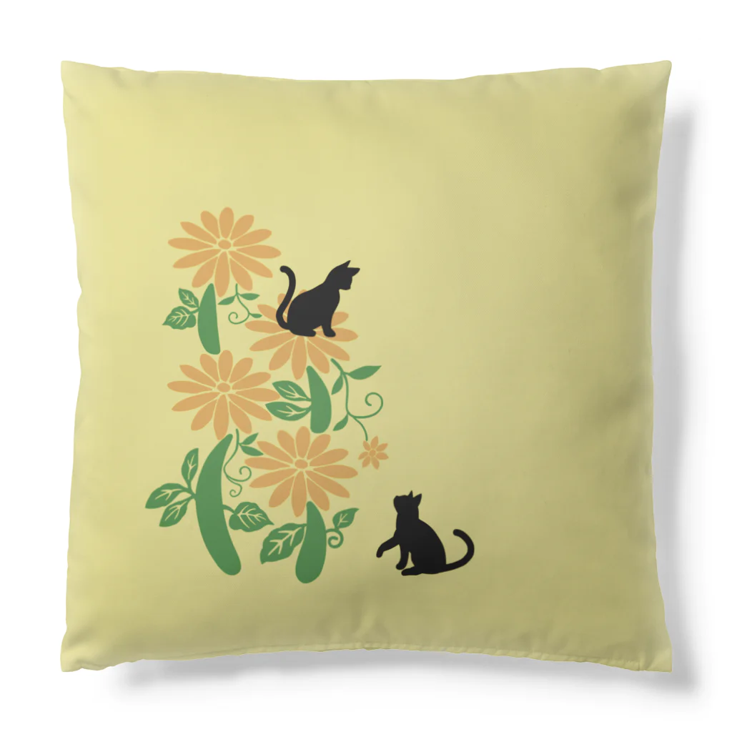 MegSan's free design🌷のフラワーキャットタワーyellow Cushion