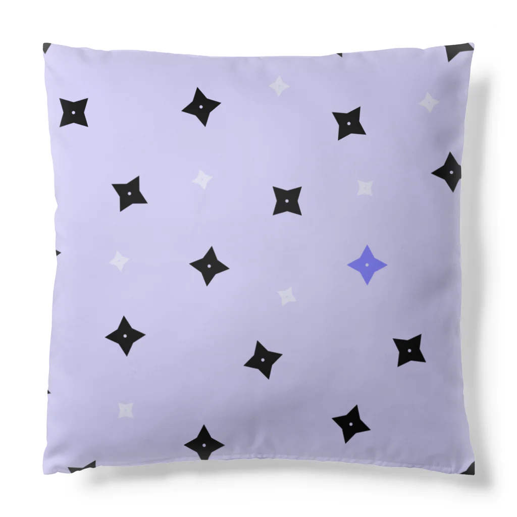 cosmicatiromの手裏剣 黒青 Cushion