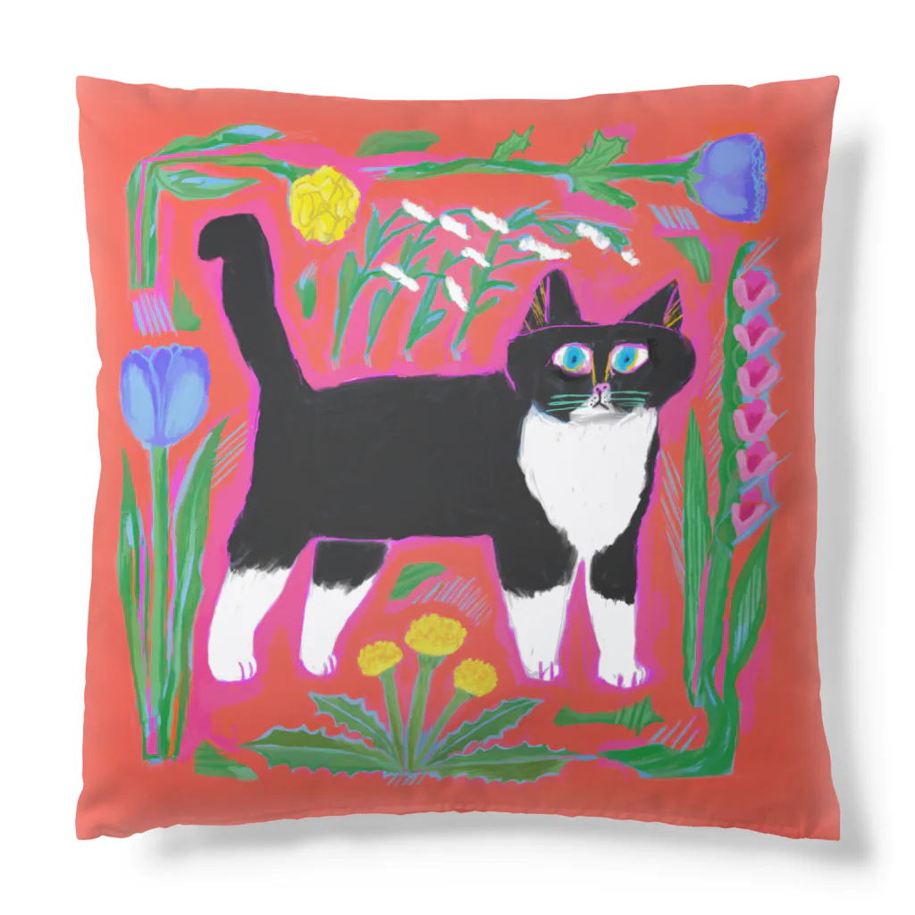 yamasaki chiyoの庭に迷い込んだ猫 Cushion