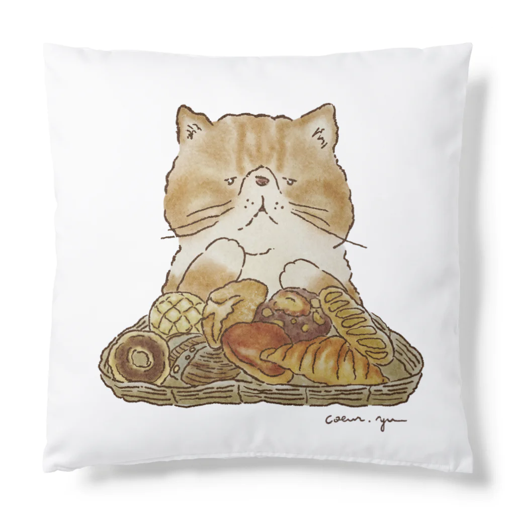 coeur.yu（クードットユー）のTABISURUPANとパンどれから食べようかな〜（両面プリント） Cushion