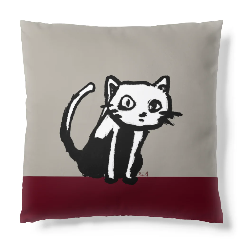 (neco)のねこ(べーじゅわいん) Cushion