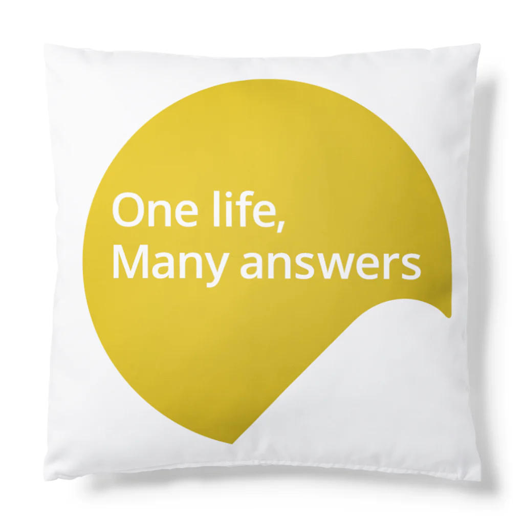 One life, Many answers｜札幌学院大学公式のサツガクの「グレー」と「イエロー」 Cushion