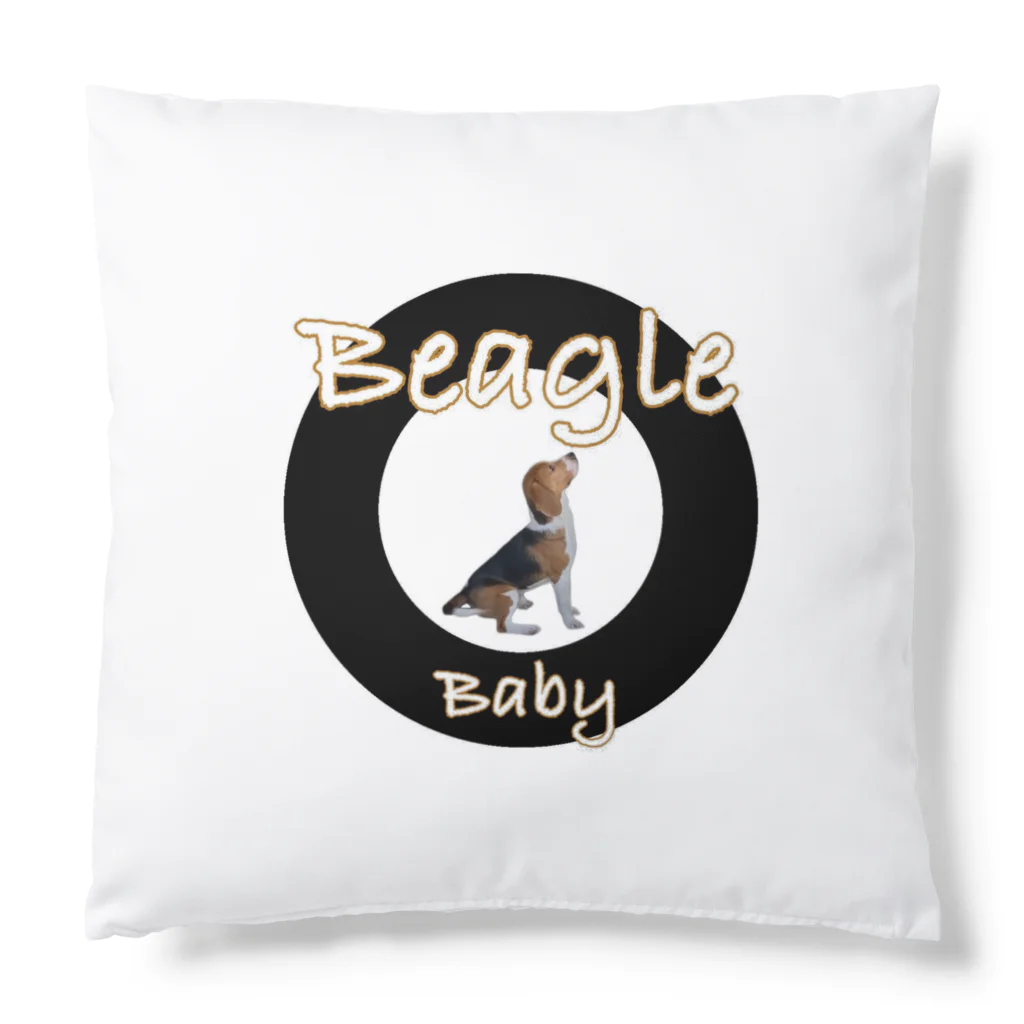 Beagle_BabyのBeagle babyロゴ１ Cushion