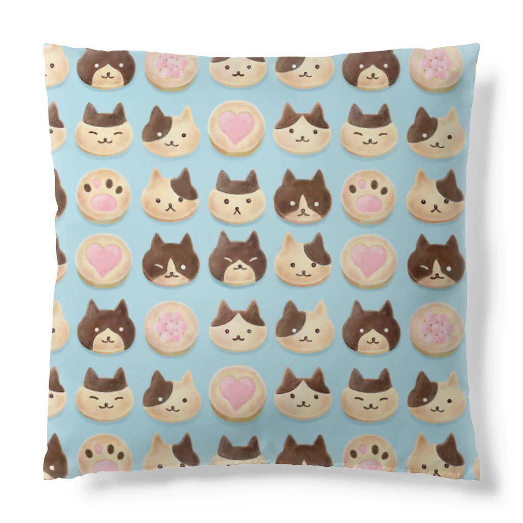 Ａｔｅｌｉｅｒ　Ｈｅｕｒｅｕｘのねこねこ♡クッキー　アイスボックスクッキー ピンク・顔あり Cushion