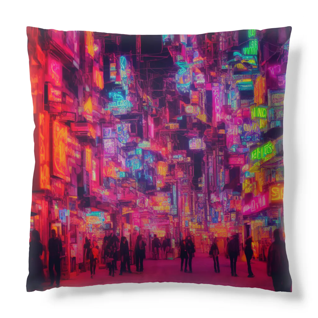 TakashiSのNeon Night City クッション