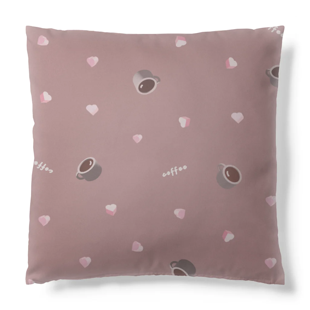 hikari_graphicsのコーヒーとチョコレート休憩タイム　PINK Cushion