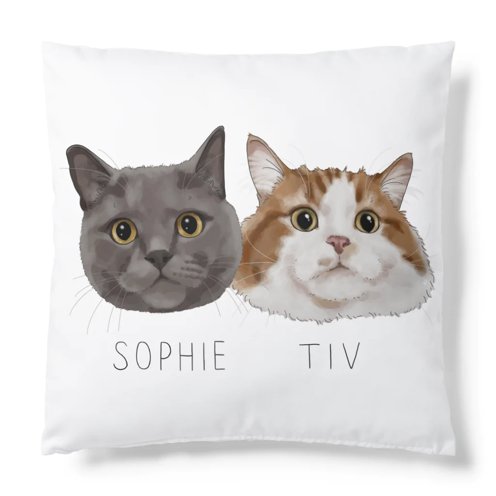 みきぞーん｜保護猫 ミッキー画伯と肉球とおともだちのsophie tiv Cushion