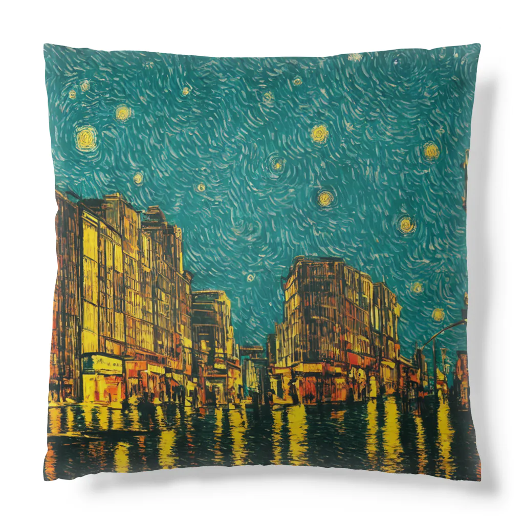 TakashiSのnight sky after rain Cushion