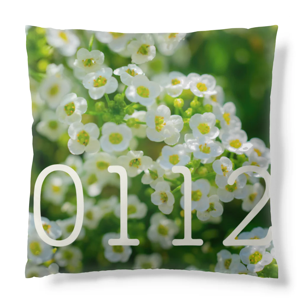 ς ua· Birthday flowerの1月12日 スイートアリッサム Cushion