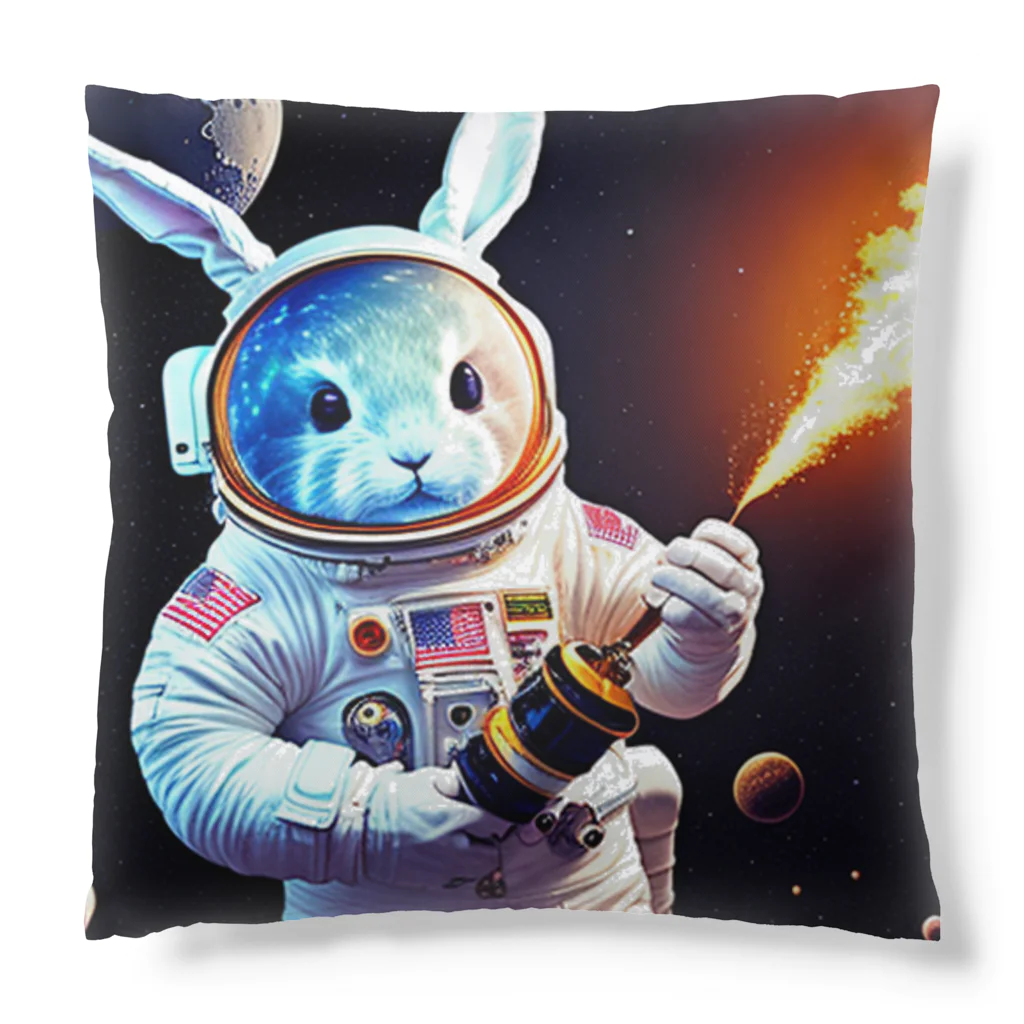 spaceinudogのspace usagi rabbit3 Cushion