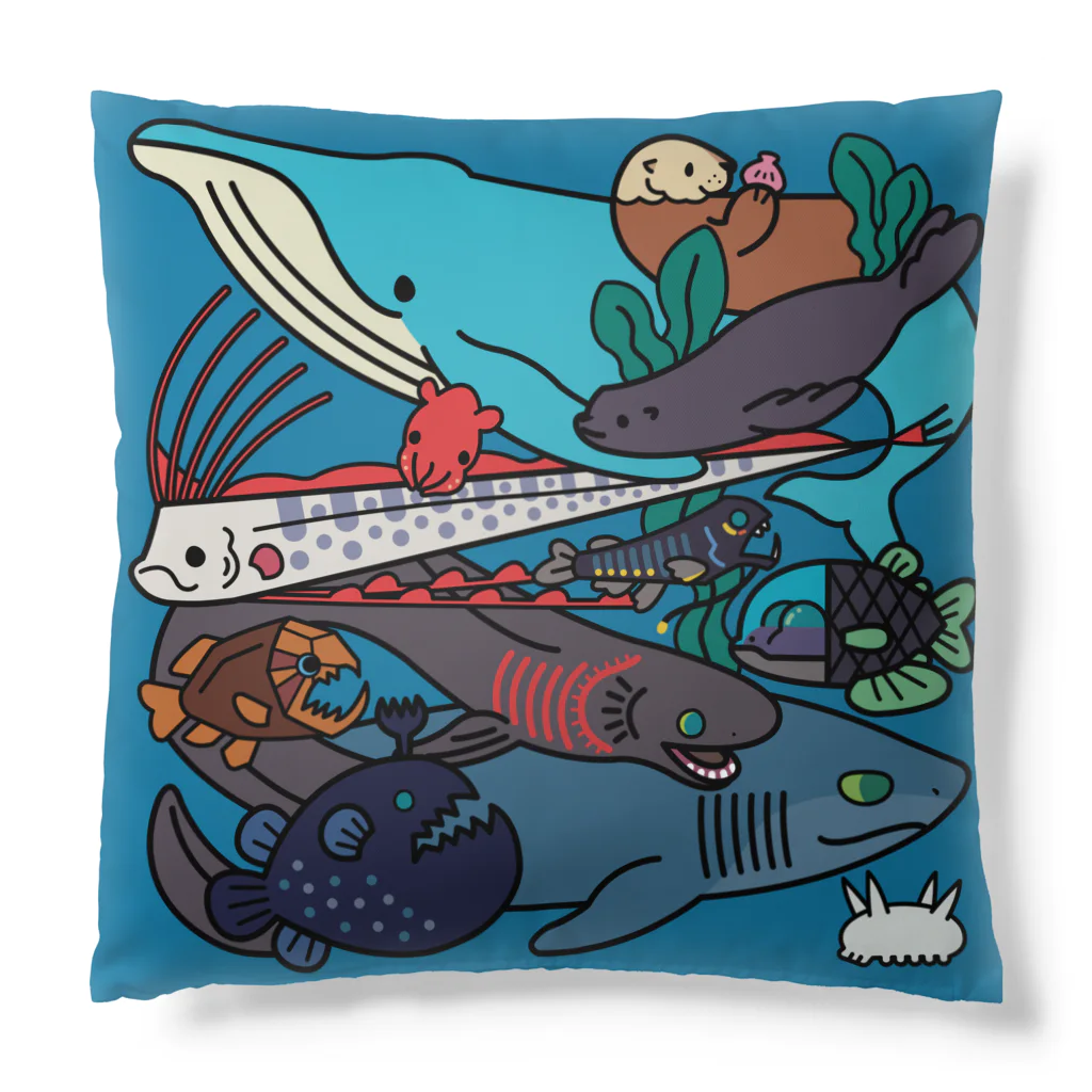 みなとまち層の海の生き物たち Cushion