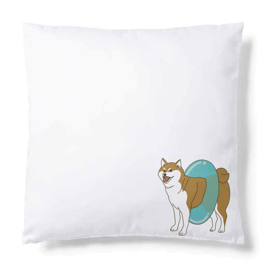 takaseのSHOPのプールに行く気の柴犬 Cushion