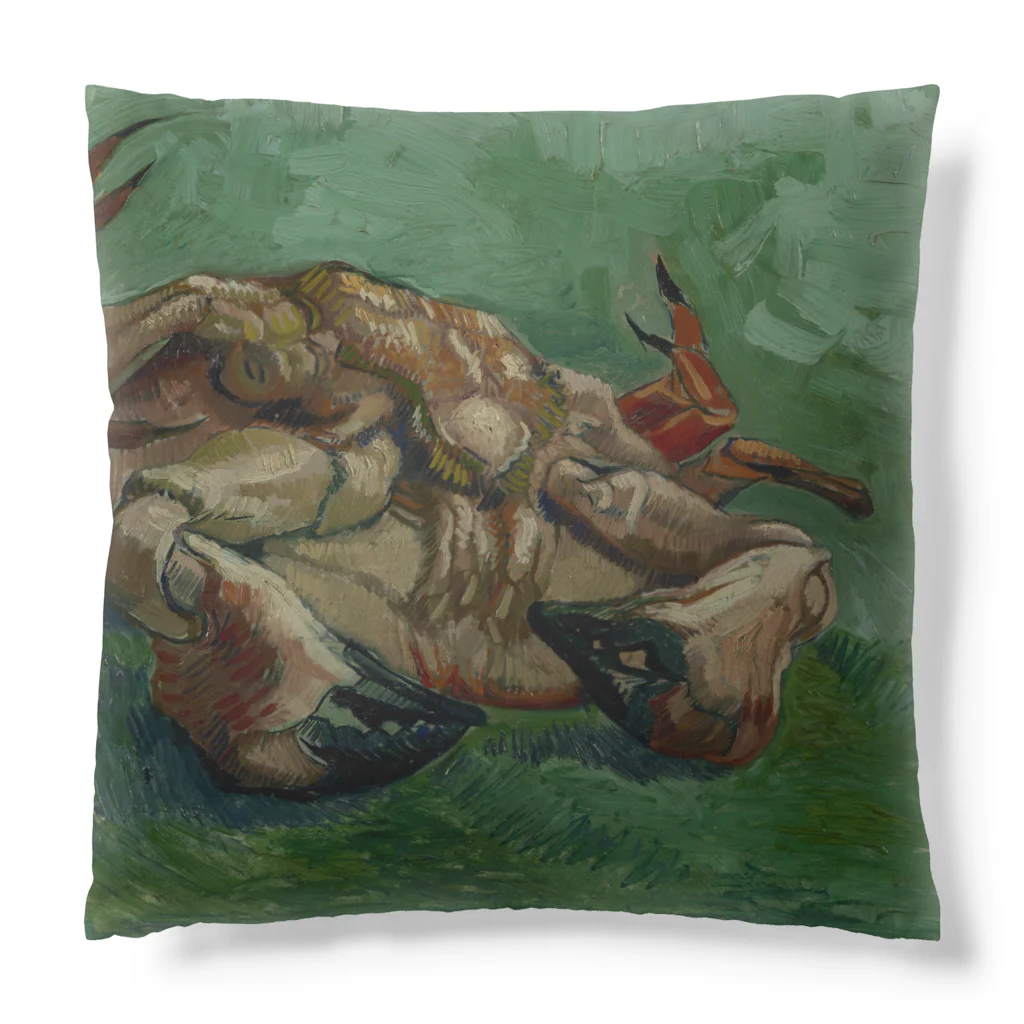 世界美術商店の裏返しの蟹 / Crab on its Back Cushion