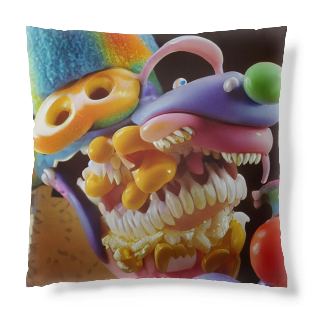 🍩tarojiro(たろじろ) shop🍩のCOLORFUL POPCORN MONSTERS by AI Cushion