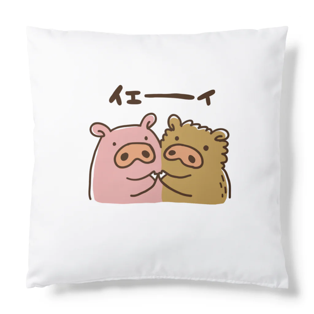 ゆるイラストのドあっぷ　ぶたさん Cushion