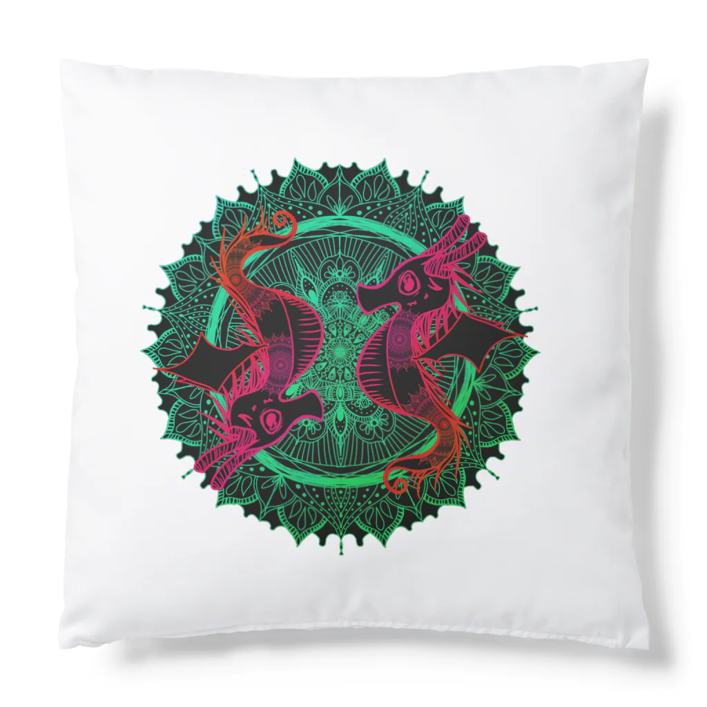 ﾈﾓﾌｨﾗのタツノオトシゴ 曼荼羅 Cushion