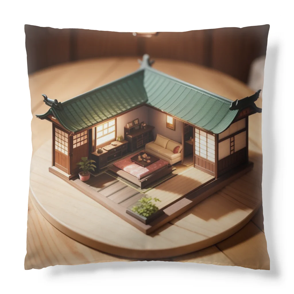 chocobo25whiteのミニチュアな日本家屋01 Cushion