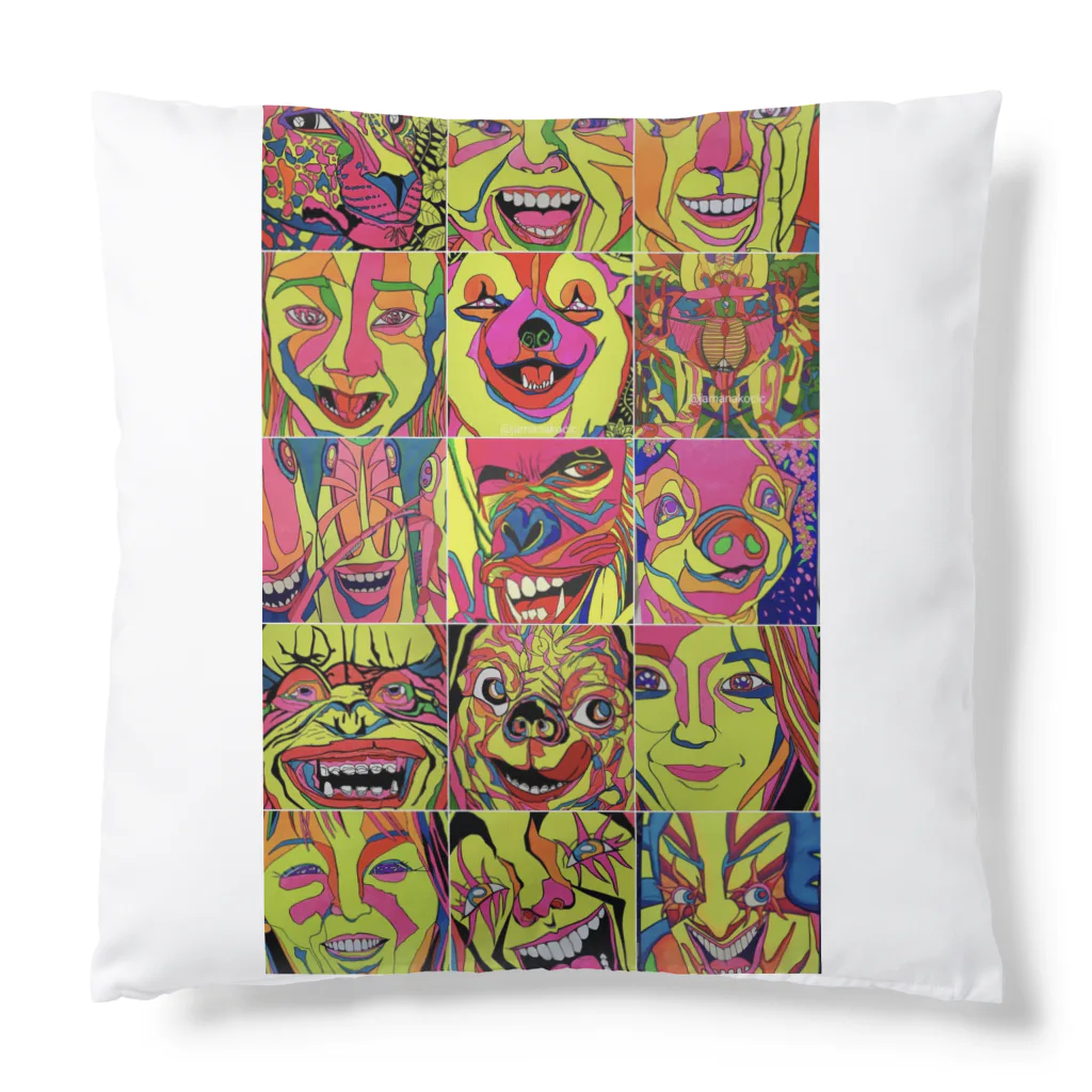 動物絵 Jamanakocic storeのJamanakocic カラフルアート Cushion