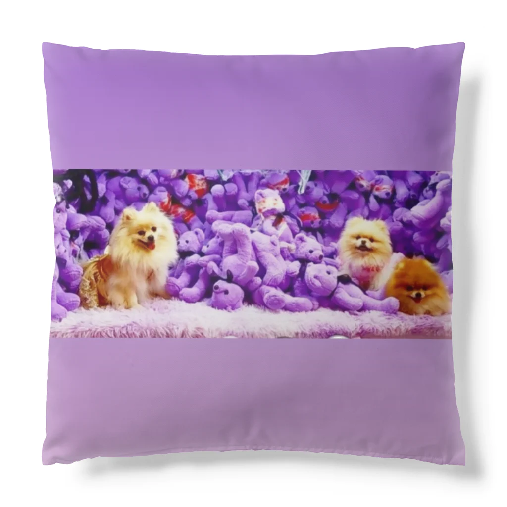 3pomeranian-leo-house　グッズショップのGothic & Lolita  ポメラニアン　紫　 Cushion