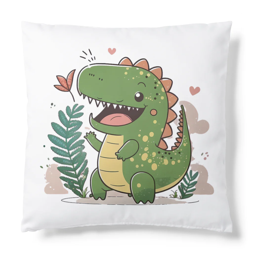 mumusの恐竜のイラストグッズ Cushion