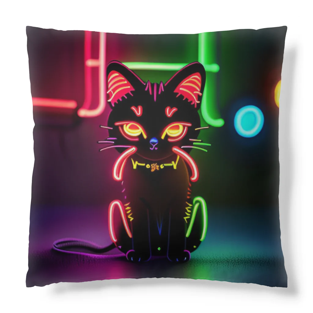 はなびのネオンのねこちゃん Cushion