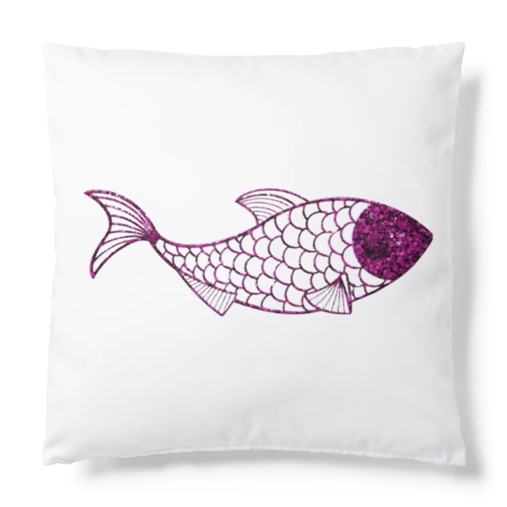 mumusの魚　sequinspink Cushion