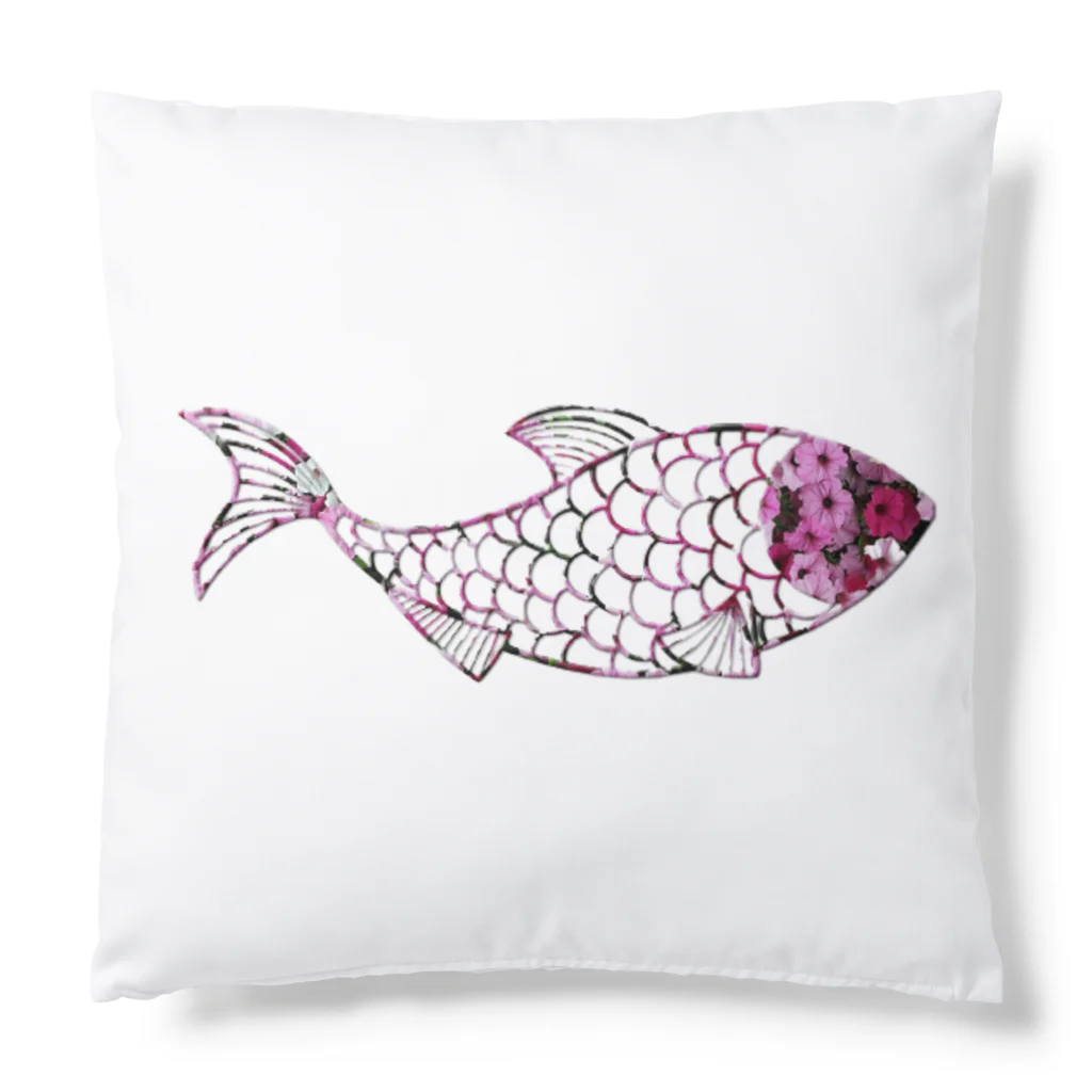 mumusの魚　rose Cushion