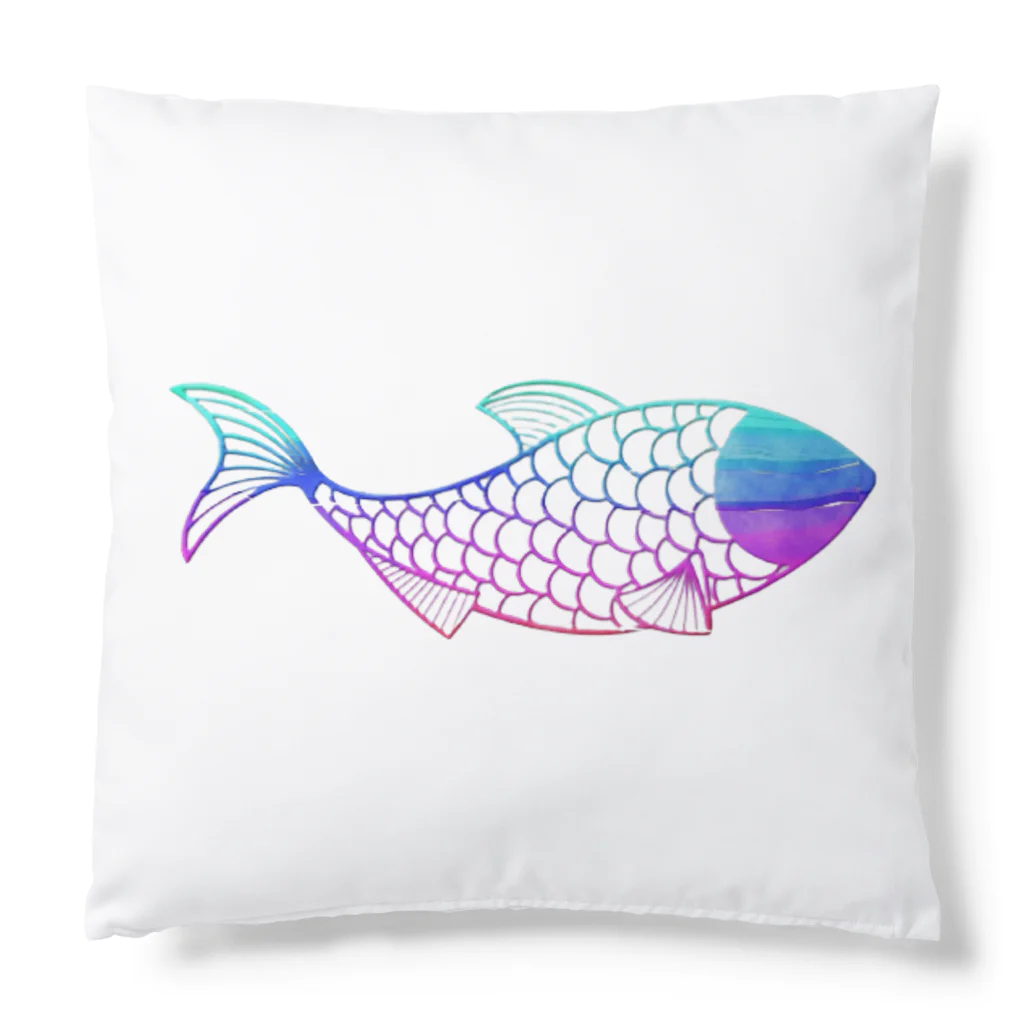 mumusの魚　rainbow Cushion