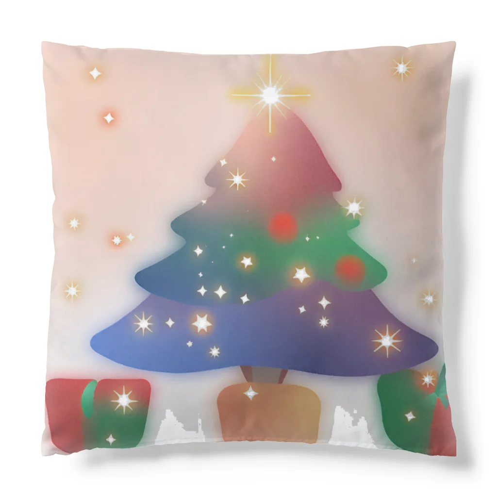 Koshino _Show のふんわりとしたクリスマスツリーのイラストグッズ Cushion