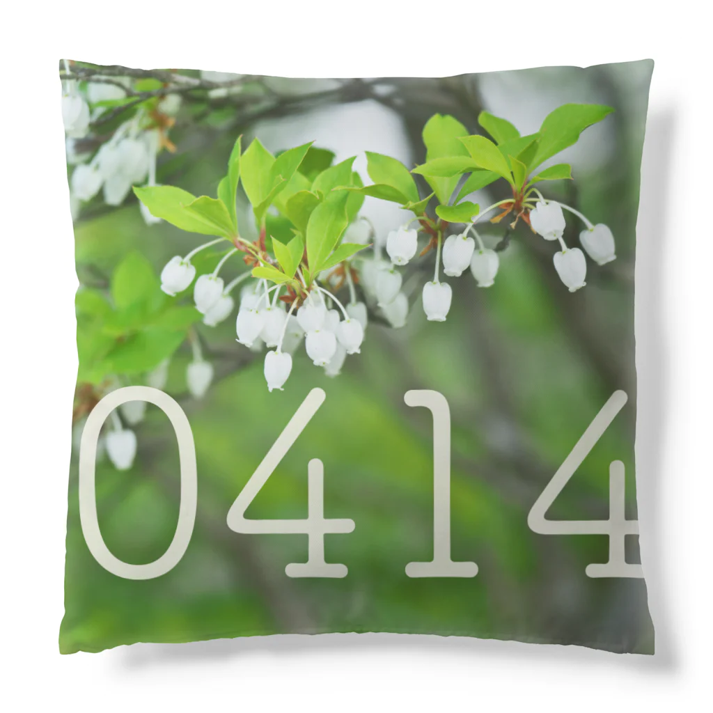 ς ua· Birthday flowerの4月14日 ドウダンツツジ Cushion